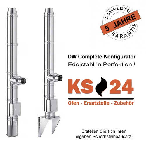 Kit canna fumaria acciaio inox