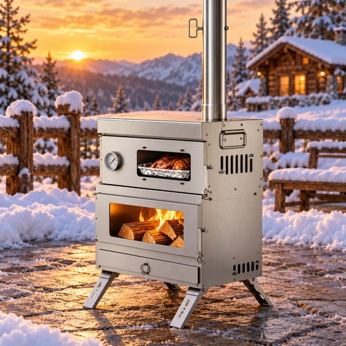 Stufa legna acciaio inox - legna, in