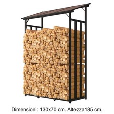 Legnaia da esterno in metallo